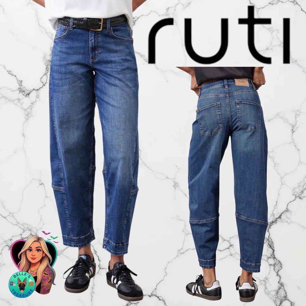 Ruti The Ultimate Barrel Leg Jeans 2.0 Indigo High Rise Stretch Women's 0 NEW